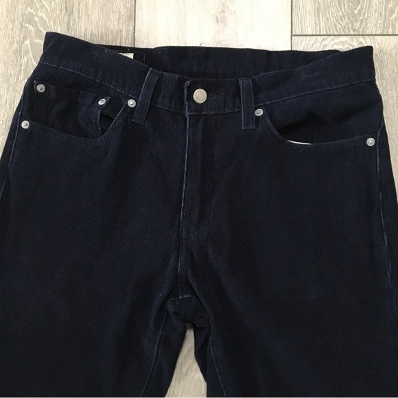 Levis 511 Trousers W31 L32 Blue Corduroy Slim Straight Cords Zip Fly - Picture 5 of 10